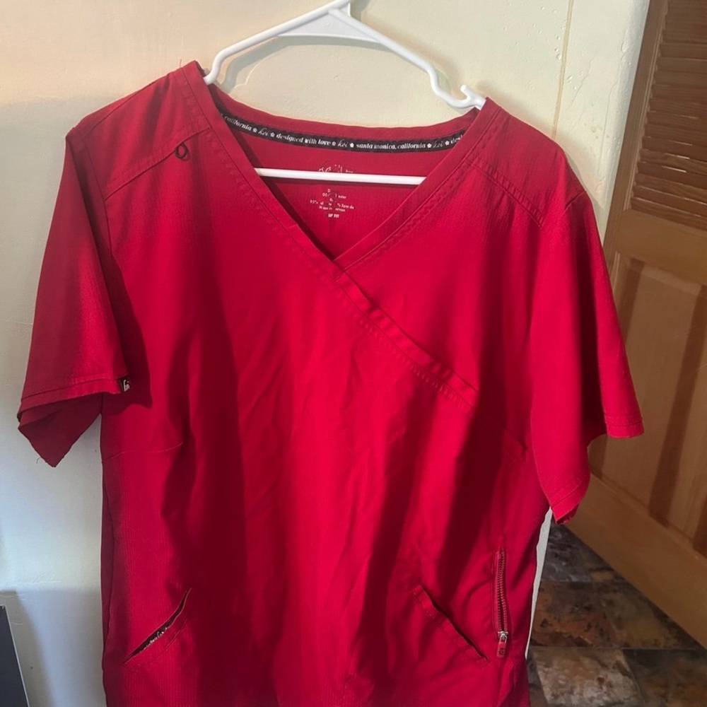 Koi Red Short Sleeve Women's Top